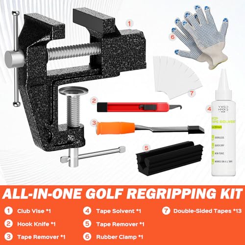 Green Small Bench Vise Golf Grip Kit with Tape & Solvent - Hibijou