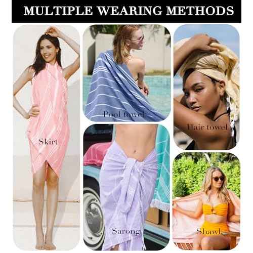 Turkish Beach Towels Adult Pool Swim Bathroom Towel Oversized Sand Free Quick Dry Lightweight Extra Large Cloud Summer Vacation Essentials Clearance Must Haves Ship Cruise Accessories 2025