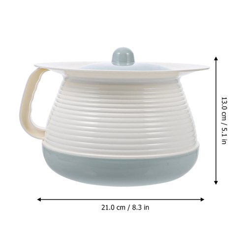 Mobestech Chamber Pot Portable Toilet Urine Pot with Lid Urinal Pee Buckets Potty Urinal Car Emergency Toilet Pot Spittoon Bottle with Handle for Camping Travel Home Bucket Toilet (Blue)