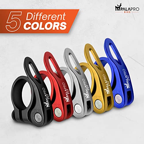 Blue Quick Release Bicycle Seatpost Clamp 31.8mm Aluminum CNC Lightweight