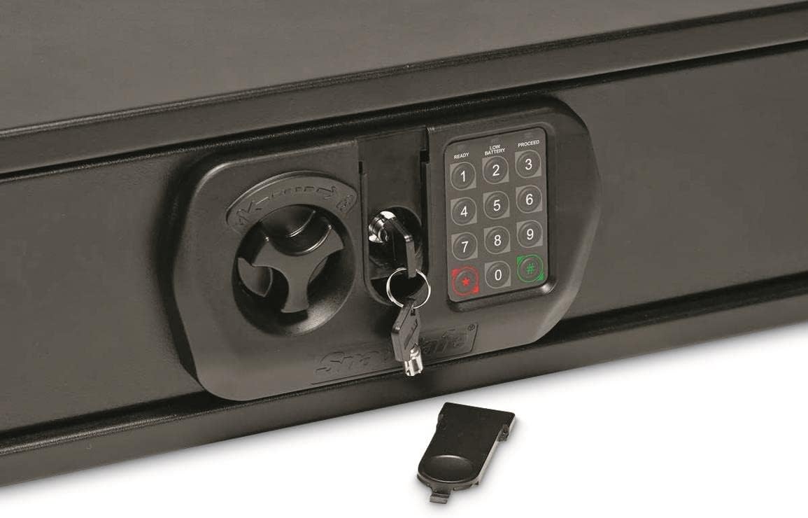 SnapSafe Under Bed Safe, XXL – Under Bed Gun Safe for Firearms, Ammunition and Valuables – Fits in Trunk of Larger SUVs – Easy Access, Out of Sight, Space Saving – Black, 48 x 7 x 24 Inches