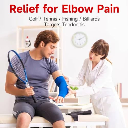 FitBeast Blue Medium Flex Therapy Bar for Tendonitis & Grip Strength - Rehabilitative Hand Exerciser