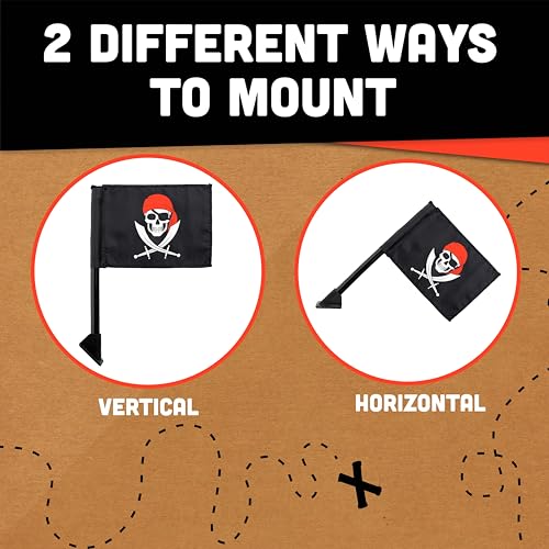Small Pirate Flag Swing Set Accessory - Kids Outdoor Play Toy