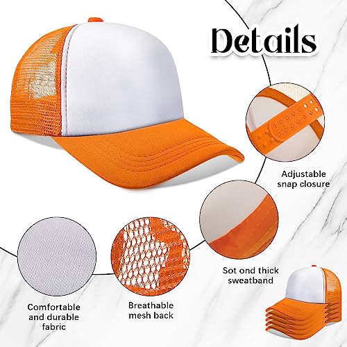 Vabean 24 Pack Sublimation Blank Trucker Hat Mesh Cap - One Size / Colorful