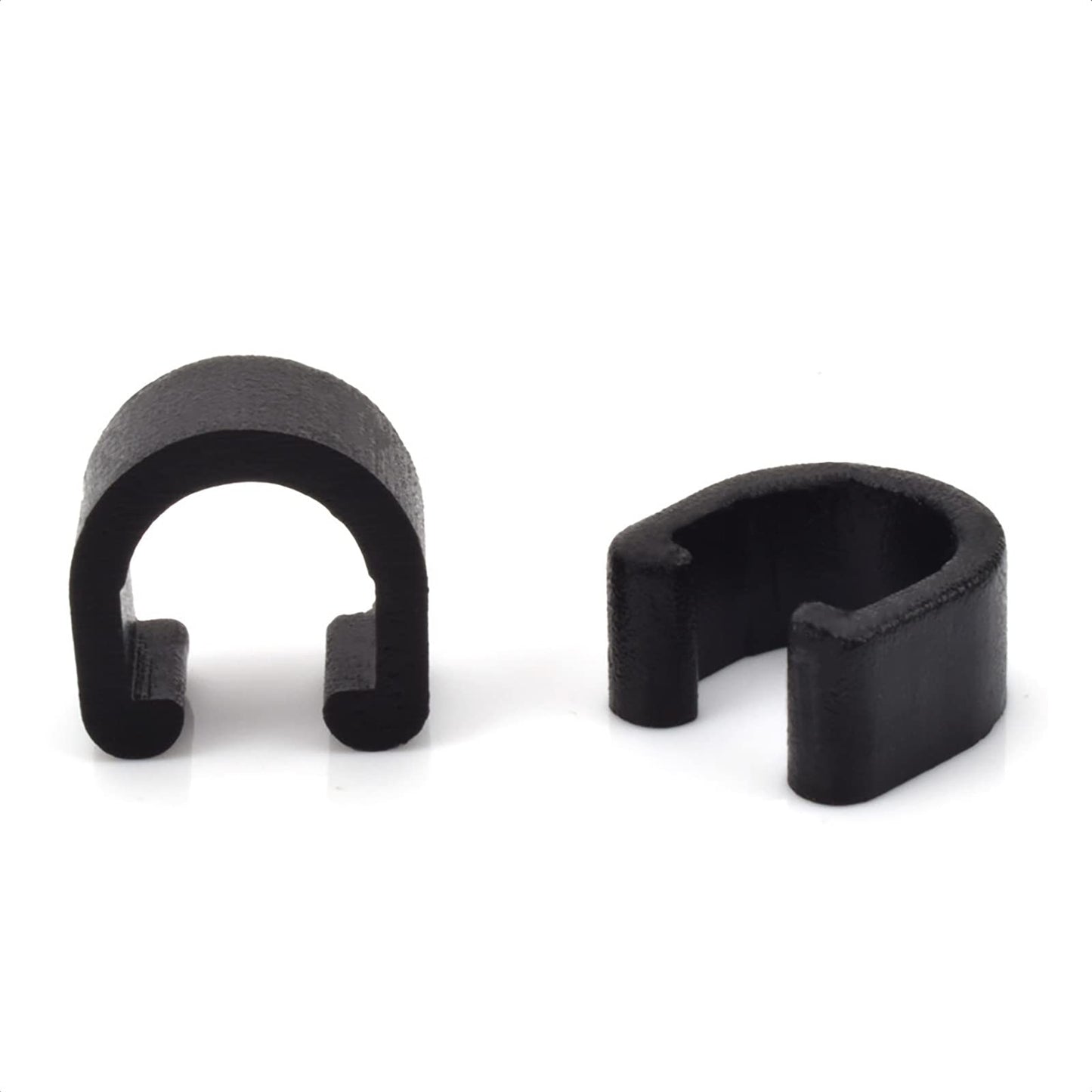 KIEVODE 10 PCS Bike C-Clips Clamps for Brake and Shift Cables - Mountain Road Bicycle MTB Housing Hose Guide Clamps