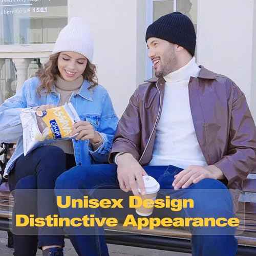 GDTOGRT Beanie for Women Men, Unisex Wool Knit Warm Fleece Lined Cuffed Winter Hat Cap