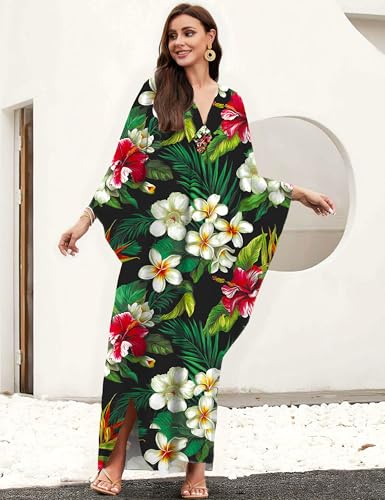Women's Maxi Kaftan Dress for Summer Lounging - MooMoos & Caftan Style