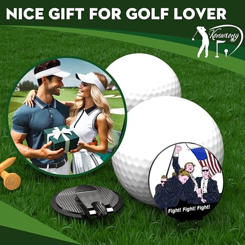 Funny Golf Ball Marker Magnetic Hat Clip - Trump Fight Variation