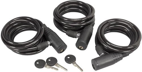 Hunters Specialties 6 ft Cable Lock with Key - Hunting Weather-Resistant Heavy Duty Anti-Theft Security Cable for Treestands, Trail Cameras & Outdoor Gear (3 Pack)