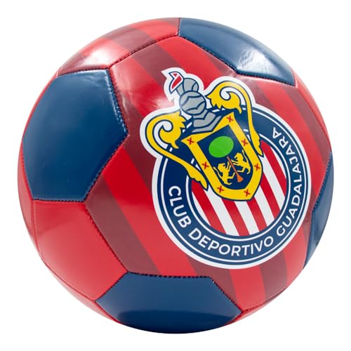 Voit Soccer Ball Size 5 with Club Deportivo Guadalajara Badge - 32 Panel PVC Construction