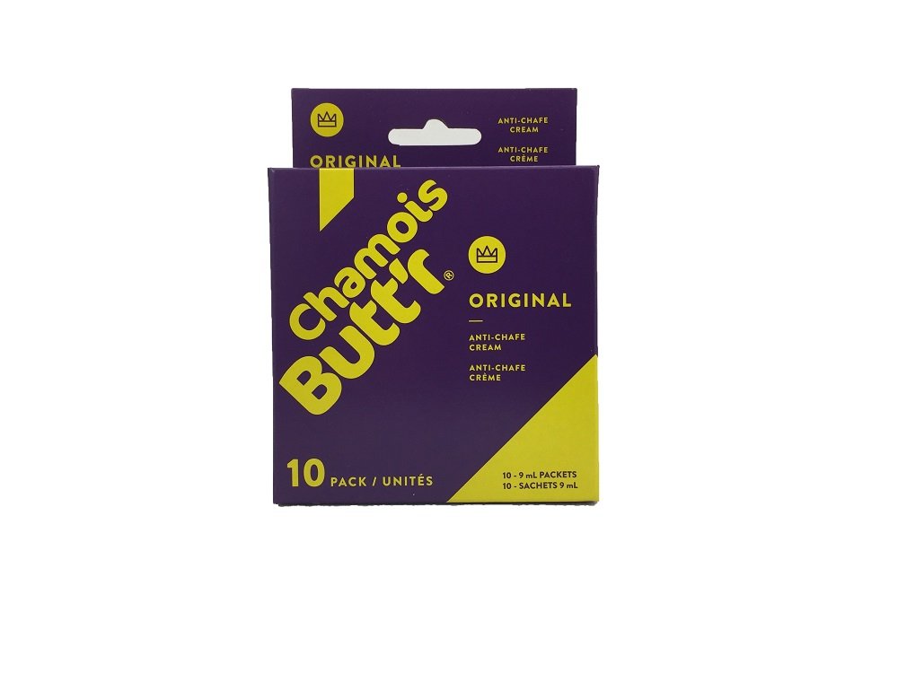 Chamois Butt'r Original Anti-Chafe Cream 32 oz Tube | 10-Pack 9mL Packets