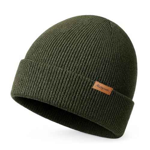 Beanie Hats for Men & Women - Warm Stocking Caps for Men & Women, Cuffed Knit Thermal Hats, Gift for Him & Her