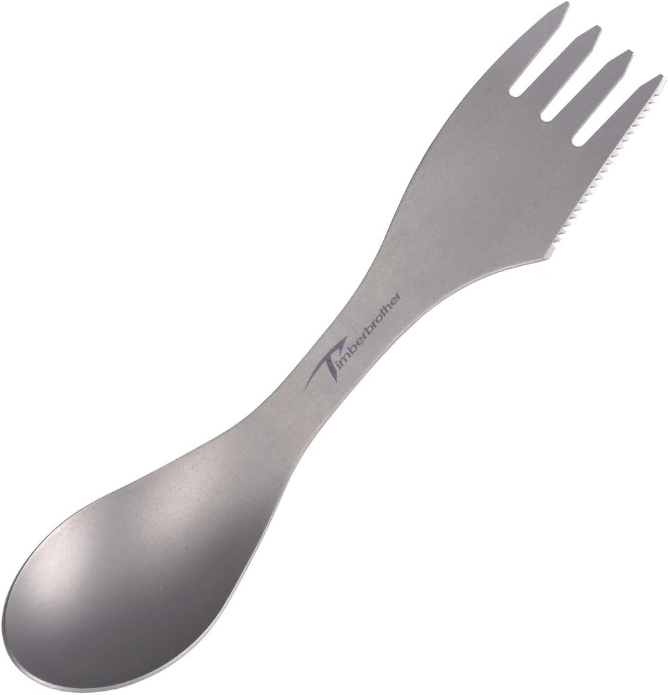 Titanium Spork 3in1 for Camping, Hiking, Fishing and Any Outdoor Activities