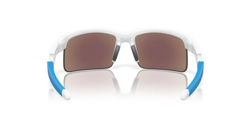 Oakley Kids' OJ9013 Capacitor Rectangular Sunglasses, Polished White/Prizm Sapphire, 63 mm