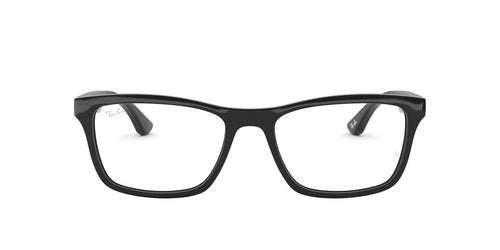 Ray-Ban RX5279 Square Prescription Eyewear Frames, Black/Demo Lens, 57 mm