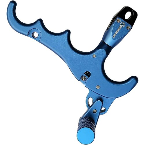 Sososhoot Archery 4 Finger Bow Release Aids Bow Release Thumb Trigger Grip Caliper Aids for Compound Bow (Blue)