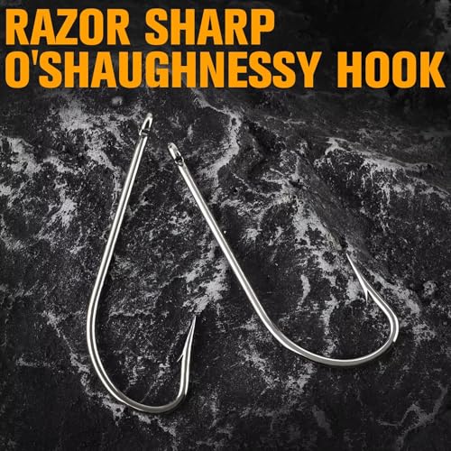 2# Stainless Steel Forged Saltwater Fishing Hooks 100pcs - O'Shaughnessy Trolling & Inshore