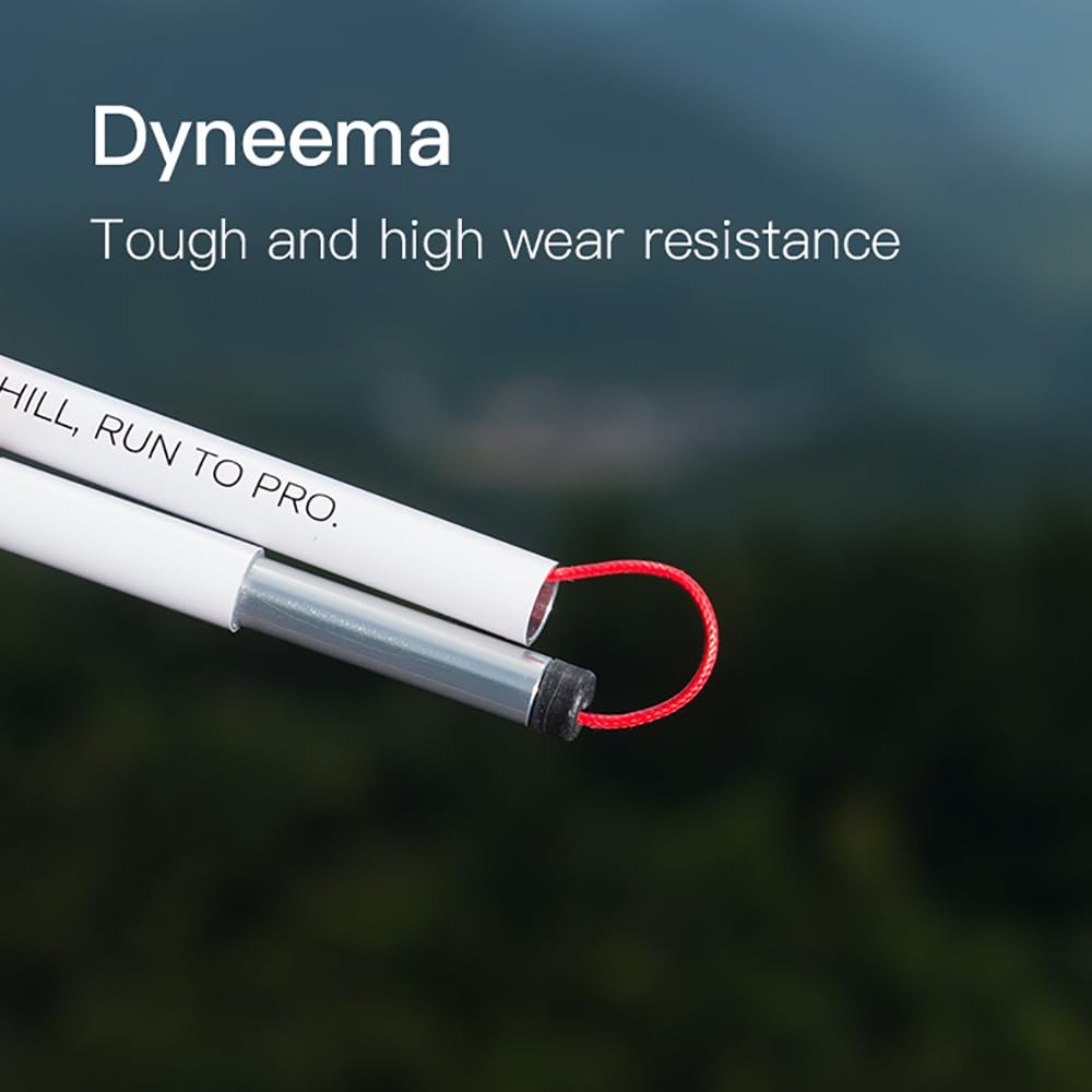 AONIJIE 2pcs New Folding Durable Trekking Pole, Lightweight Quick-Lock 7075 Aluminum Alloy Walking Pole for Cross-Country, (Yellow red,110cm)