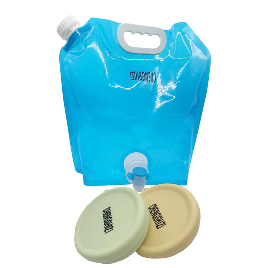 3 pcs Collapsible water bag and Cups for Camping, Hiking, Travel, Fishing Party - Portable Reusable Folding Food Grade water Cups and bag