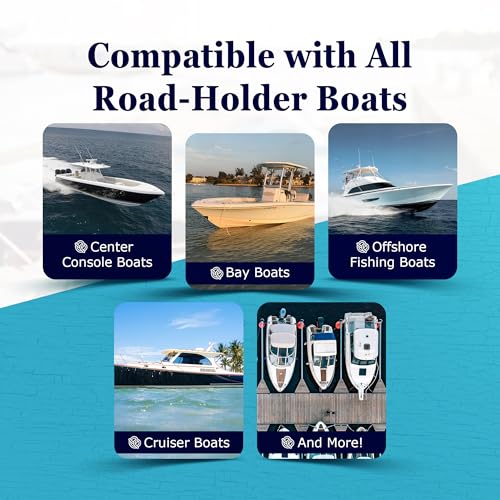 White Boat Fender Rod Holder - Marine Fender Management & Boarding Handle - Pack of 1