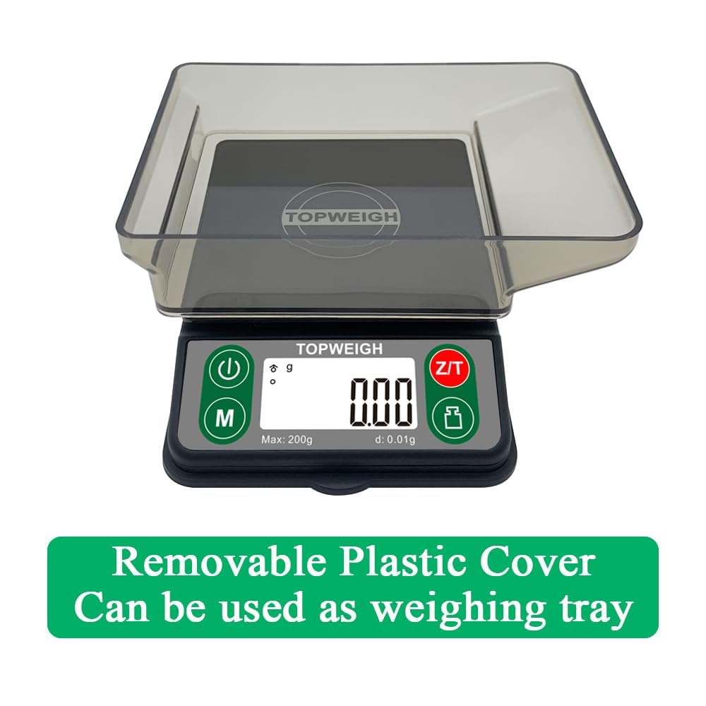 TOPWEIGH Arrow Scale with Arrow Holder, Arrow Grain Scale, Easy to Read, 3086 Grains x 0.1gn, 200 Grams by 0.01g, Large Backlight Display, 6 Weighing Units, Included Calibration Weight, Batteries