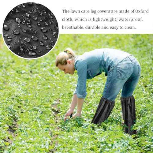 2 Pcs Lawn Care Leg Gaiters,Adjustable Leg Waterproof Hiking Gaiters for Snow,Garden Trimming Weed Eater Leg Chaps