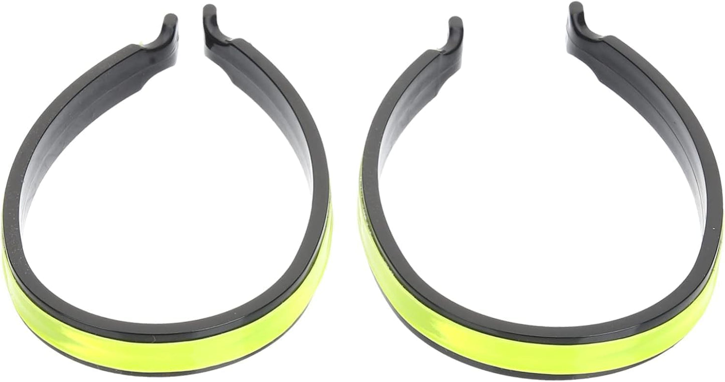 2Pcs Yellow Ankle Cuffs, Outdoor Recreation Cycling Trouser Clip Cycling Ankle, Safety Band Reflective for Bicycles Clip, Pant Leg Cuff Clip Bikes Cycling Equipment Trouser Wrap Clip Reflective Gear