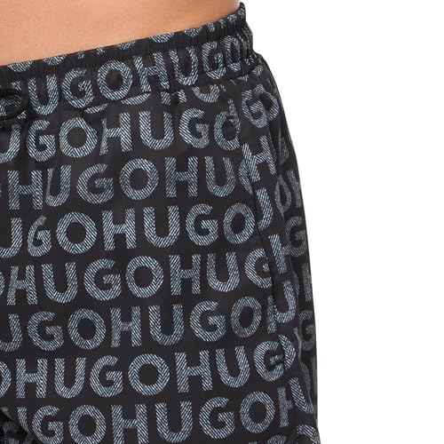HUGO Men's Standard Allover Logo Swim Trunks