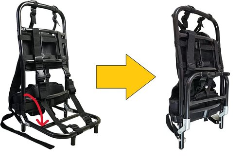 ZRSCHYG Hiking/Hunting Backpack Frame, Aluminum External Frame Backpack, Lightweight & Foldable 28.7 x 14.6 x 9.8 inches (black)