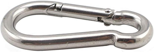 304 Stainless Steel Spring Snap Link Hook, Loaded Hook,Keychain Carabiner Clip for Home, Camping, Fishing, Hiking, Traveling