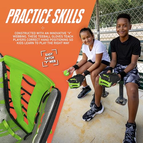 Kids Baseball Glove and Ball Set - Foam Tee Ball Mitt & Ball for Beginners