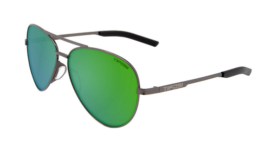 Tifosi Optics Shwae Aviator Sunglasses (Graphite, Smoke Green)
