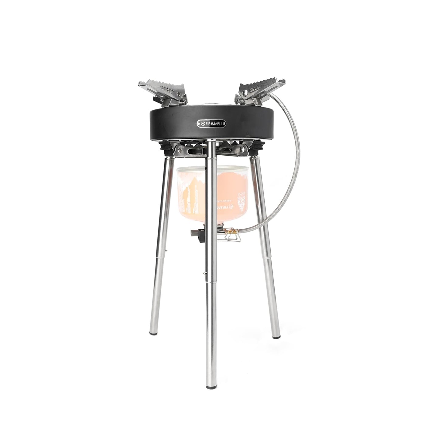 Fire-Maple Saturn X Camping Stove - High-Power Outdoor Cooking Stove with Dual Preheating Tubes, Wind-Resistant, Adjustable Height and Foldable Supports for Camping