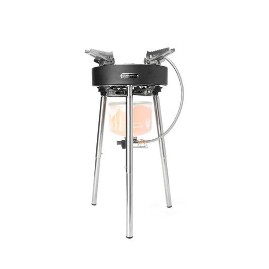 Fire-Maple Saturn X Camping Stove - High-Power Outdoor Cooking Stove with Dual Preheating Tubes, Wind-Resistant, Adjustable Height and Foldable Supports for Camping