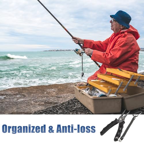 Heavy Duty Retractable Coiled Fishing Lanyards - 10 Pack