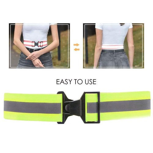tianyamingyue Reflective Belt Elastic Armband Wristband Stretchy Safety Gear for Running Cycling Biking Walking Outdoor Activities Men Women