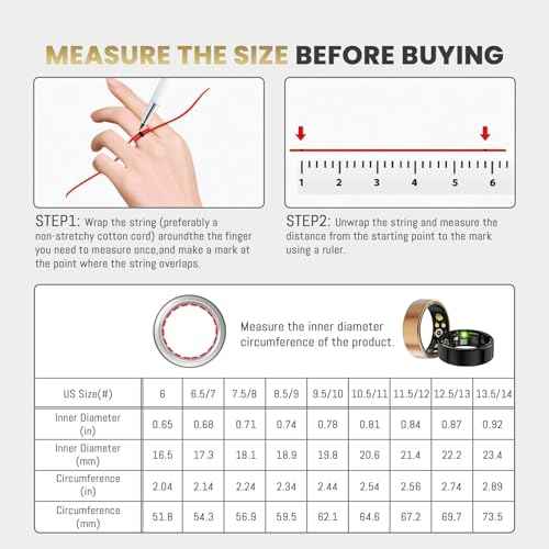 Smart Ring For Women Men, Health Tracker with Heart Rate, Blood Oxygen, Blood Pressure, Sleep Monitor, Step Counting, IP68 Waterproof Fitness ring, No App Fees for iPhone & Android (Lavender Pink, 8#)