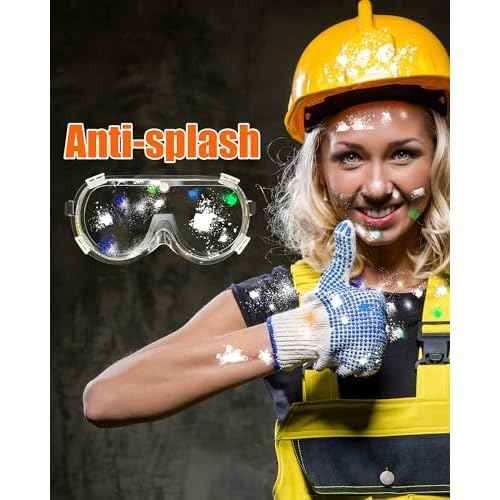 Anti-Fog Indirectly Vented Lab Safety Goggles Over Glasses