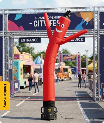 LookOurWay 7ft Air Dancer Wacky Inflatable Tube Man Red Attachment - Advertising Sign
