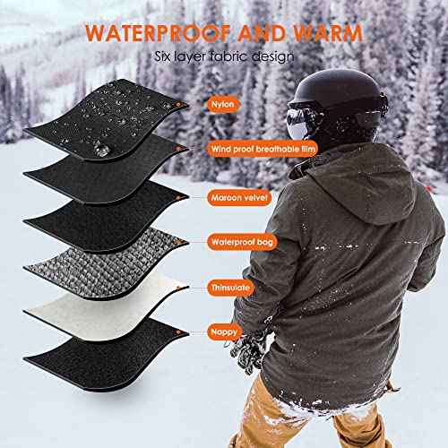 Winter Gloves Men Touchscreen Waterproof, Womens Gloves Windproof Thinsulate Lined, Gloves for Men Anti-slip Cycling