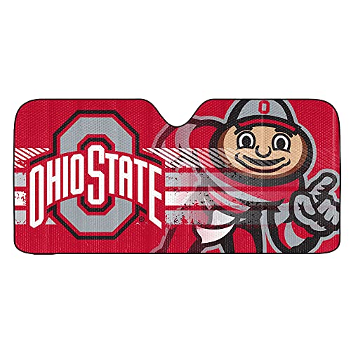 Ohio State Buckeyes Windshield Sun Shade - NCAA Vehicle Sun Protector with Team Logo