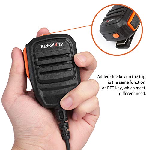 Radio Speaker Microphone with Clear Sound for Two-Way Radios - 2-Pin K-Plug
