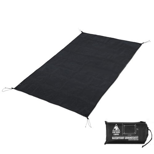 ONETIGRIS Waterproof Heavy Duty Mat, Moisture-Proof Tent Footprint Durable Multifuntional for Camping Backpacking, Black 80" x49“