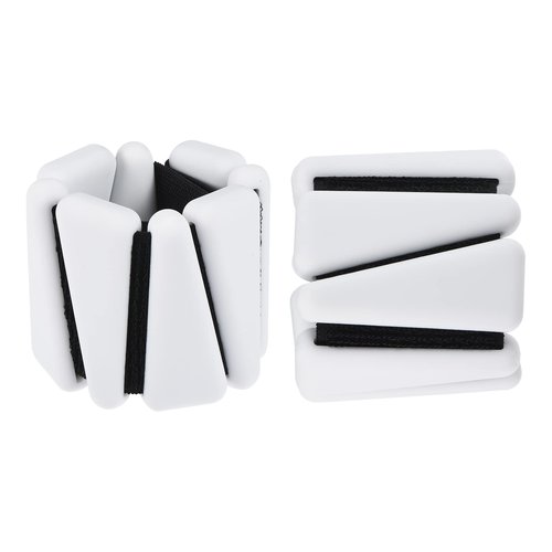 PATIKIL Adjustable Wrist Weights for Women, 2Lbs Workout Ankle Weights Arm Weights for Men Women Training Yoga Jogging Walking Aerobics, White (1Lb Each)