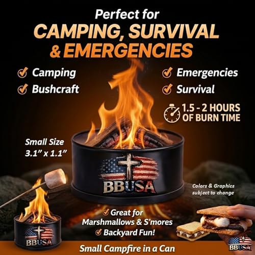 Mini Fire Pit for Camping & Outdoors - Small 1-Pack - Portable Made in USA