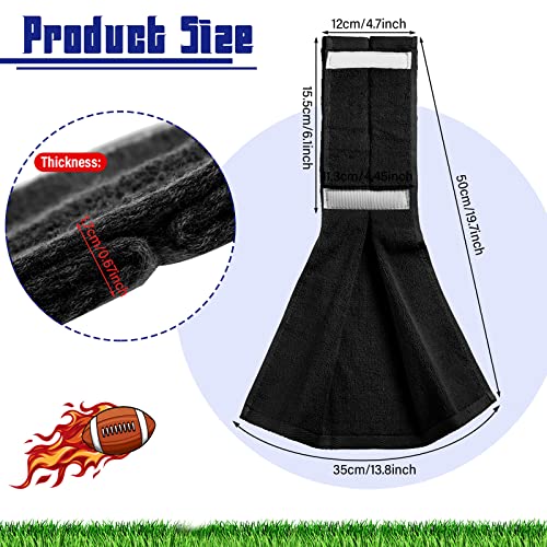 Football Towel Set with Straps - Black, 2 Pack, Sports & Gym Towels