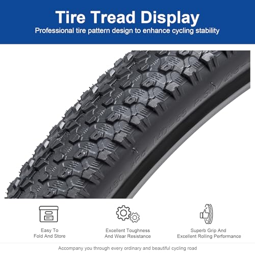 26x2.0 Bike Tire - Mountain Folding Bicycle Replacement Tire