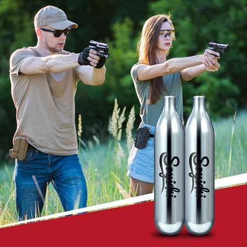 25 Count 12 Gram CO2 Cartridges for Paintball - CO2 Cylinder Non-Threaded CO2 Powerlet Cartridges for BB Gun, Airsoft, Air Gun, Pepper Gun P2P HDP