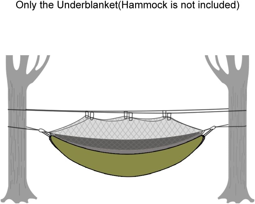 OneTigris Night Protector Ultralight Hammock Underquilt, Full Length Camping Quilt for Hammocks Warm 3-4 Seasons, Weighs only 28oz, Great for Camping Hiking Backpacking Traveling Beach