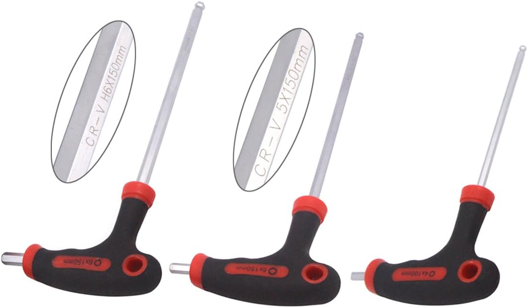 4/5/6mm T-Handled Energe Saving Hex Wrench Set for Bike Pedal Handlebar Disc Brake Mount Repair